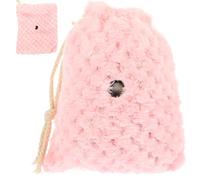 POPETPOP Portable Small Pet Carrier Pouch for Hamsters and Rats, Breathable Pink Drawstring Outdoor Guinea Pig Carrier Bag for Travel and Daily Use