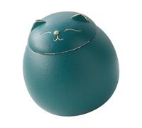 POPETPOP Portable Tea Can Storage Container Ceramic Tea Leaf Jar with Fortune Cat Pattern, Airtight Seal to Isolate outside Air, Organize and Store Foods, for Office and Restaurant Use