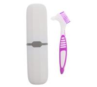 POPETPOP Portable Toothbrush Holder Travel with Cover Double Sided Teeth Cleaning Brushes Compact Denture Toothbrush Case for Oral Care Business Trips and Outdoor Activities