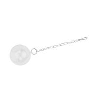 POPETPOP Poultry Feed Ball Foraging 8cm with 4.5cm Opening, Hanging Cage Accessory Feed Container for Chickens and Pet Birds, White Fodder Feeder Suitable for Farm Use