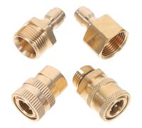 POPETPOP Power Washer Hose Adapter 4Pcs Double Male Pressure Couplers Quick Connect for Garden Hose and Vehicle Cleaning