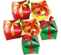 POPETPOP Present Box Foil Balloons Square Shape 6pcs Aluminum Foil Material Create Joyful Atmosphere, Not Easy to Break for Christmas and Festival Party Decorations Birthday and New