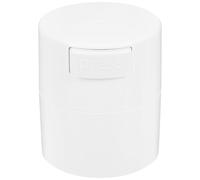 POPETPOP Press Type Eyelash Glue Storage Jar Airtight Lash Adhesive Container White Vacuum Sealed Eyelash Extension Case for Technician Use and Travel