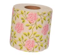POPETPOP Printed Toilet Paper Roll 4X4 Inch Bamboo Pulp Decorative Bathroom Tissue with Floral Design for Holiday Season and Party Use