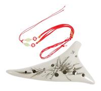 POPETPOP Professional 12 Hole Ceramic Ocarina Alto Tone Lightweight Musical Instrument for Beginners with Protective Bag and Rope, for Learning and Playing Assorted style