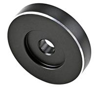 POPETPOP Professional Black Aluminium Turntable Adapter for Record Player, Sturdy and Easy to Install Phonograph Accessory, for Music Enthusiasts and Vinyl Record Players