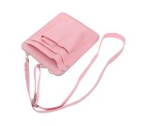 POPETPOP Pu Flower Arranging Waist Bag for Florists, Crossbody Gardening Tool Pouch with Precision Pruning Shears Holder, Pink Pu Gardening Belt Organizer for Gardeners and Floral Designers
