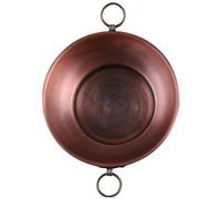 POPETPOP Pure Copper Temple Incense Holder Smoke Plate Medium Purple Alloy Sacrificial Fire Dish Buddhist Worship Burner for Altar Offering and Ritual Use