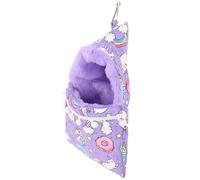 POPETPOP Purple Canvas Hamster Hanging Sleeping Nest Bed Cozy and Snug Resting Place Soft and Comfortable for Cold Weather in Pet's Living Space