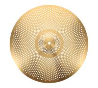 POPETPOP Quiet Practice Cymbal Mute Pad 16-inch Gold Low Volume Drum Cymbal for Noise Reduction, Sound Insulation, Suitable for Home, Studio and Live Drum Training