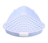 POPETPOP Rabbit Litter Tray: Guinea Pig Litter Tray Triangle Potty Trainer for Small Pets, Plastic Corner Rabbit Toilet for Indoor Use, 9.43X7.07X3.93in
