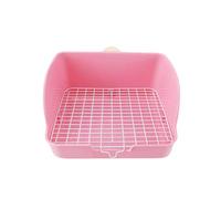 POPETPOP Rabbit Toliet Pet Toilet Pet Potty Indoor Toliet Sprayproof for Dog Cat Rabbit Bunny and Guinea Pig (Pink)