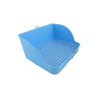 POPETPOP Rabbit Toliet Pet Toilet Pet Potty Indoor Toliet Sprayproof for Dog Cat Rabbit Bunny and Guinea Pig (Blue)