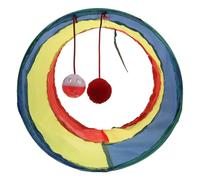 POPETPOP Rainbow Tunnel Toy Pet Cat Tunnel Portable Cat Toy Maze Foldable Design for Easy Storage Interactive Playhouse Bed