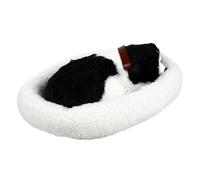 POPETPOP Realistic Breathing Plush Dog Toy Lifelike Sleeping Stuffed Animal for Boys and Girls Dalmatian Toy Dog