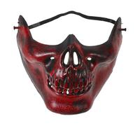 POPETPOP Realistic Skull Half Face Masks Lightweight Plastic Material 3pcs with Creepy Gothic Detailing for Halloween and Cosplay for Carnival and Masquerade Parties