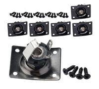 POPETPOP Rectangular Black Guitar Input Jack Plate for Electric Guitars and Basses, Metal Output Jack with Stable Signal Transmission and Sturdy Design for Daily Practice and Recording