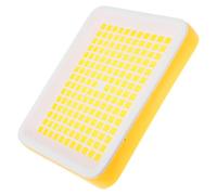 POPETPOP Rectangular Bunny Cage Litter Box Grate, Yellow Indoor Rabbit Litter Tray for Guinea Pigs, Hamsters, and Chinchillas, Small Animal Potty Trainer and Bedding Pan