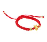 POPETPOP Red Braided Rope Zodiac Dragon Charm Bracelet for Women and Men, Handmade Red String Protection Wrist Accessory, Feng Shui Luck Amulet for Year of The Dragon
