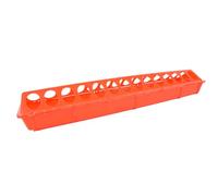 POPETPOP Red Large Plastic Pigeon Feeding Groove Long Trough for Bird Cages Suitable for Chickens and Doves
