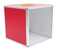 POPETPOP Red Lottery Box with Slot for Events and Corporate Parties with Fine Workmanship Single-sided Raffle Ticket and Donation Holder for Fairness and Openness Random Color