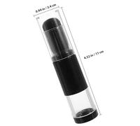 POPETPOP Refillable Press-type Makeup Brush with Loose Powder Bottle, Black Fiber Face Powder Applicator for Travel and Touch-up