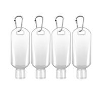 POPETPOP Refillable Travel Bottles Random Color 8pcs 50ml Petg Material with Convenient Carabiner Clip Hand Bottles for Face Wash and Hand Cream, for Yoga Bag and Sports Bag Use