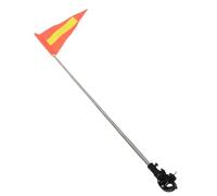 POPETPOP Reflective Safety Flag with Retractable Stainless Steel Pole for Bicycle and Mobility Scooter, Easy Installation, Universal Fit, High Visibility Orange Warning Banner for Outdoor