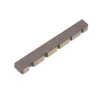 POPETPOP Replacement Bass Guitar Nut for 5-string Electric Bass and Jazz Guitar, Pre-slotted Stainless Steel with Flat Bottom for Enhanced Clarity and Precision String Spacing,