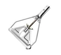 POPETPOP Replacement Heavy Duty Iron Triangle Mop Head for Wet and Dry Floor Cleaning White Mop Base Compatible with Hardwood Tile and Laminate Floors Sturdy Replacement Accessory