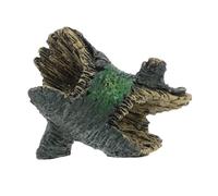 POPETPOP Reptile Cave Hideout Ornament for Tortoise Habitat Realistic Resin Tree Trunk Design Secure Aquarium Decoration for Lizards Snakes Shrimp Versatile Pet Shelter