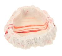 POPETPOP Reptile Food and Water Dish Bowl Resin Feeding Basin Multi-function Dispenser for Tortoise Lizard Turtle Habitat Accessories