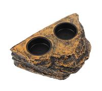 POPETPOP Reptile Food Container Reptile Feeding Bowl Snake Water Bowl Turtle Water Dish for Pet