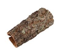 POPETPOP Reptile Hideout with Optimal Ventilation Design Natural Wood Tube-shaped Tree Trunk Cave for Lizard and Fish, Rain-forest Terrarium Decor and Fish Tank Shelter