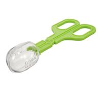 POPETPOP Reptile Poop Scoop Clamp Multi-functional Catching Tweezers for Insects Feeding Tool Small Green Plastic Clamp for Vivarium and Aquarium Cleaning