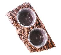 POPETPOP Reptile Supplies Resin Reptile Food Container Water and Food Bowl for Household Feeding