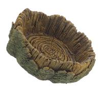 POPETPOP Reptile Water Container and Food Feeder for Tortoises Lizards Spiders, Sturdy Terrarium Water Basin with Feeding Tray, Suitable for Crawling Pets in Vivarium