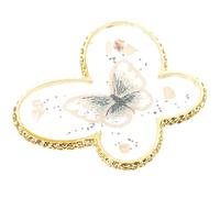 POPETPOP Resin Nail Art Palette Butterfly Shape Nail Polish Mixing Pallet with Display Board for Manicure