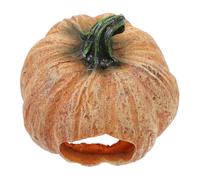 POPETPOP Resin Pumpkin Shaped Reptile Hideout with Unique Shape and Hiding Spot for Lizards and Hamsters in Reptile Tanks, Decorative Shelter Adornment for Crawl Pets