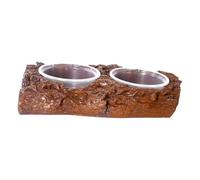 POPETPOP Resin Reptile Feeding Bowl Tortoise Dish Easy Cleaning Sturdy for Bearded Dragon Supplies