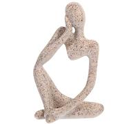 POPETPOP Resin Thinker Figurine Sandstone Statue Aquarium Ornament Abstract Sculpture Minimalist Home Decoration Tabletop Craft Living Room Accessory