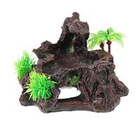 POPETPOP Resin Tortoise Water Bowl Reptile Supplies for Turtles Lizards Geckos Pet Food Dish Bowl Turtle Tank Accessory