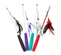 POPETPOP Retractable and for Having for Active Play Interactive Random Fun Teaser Feather Stick Lightweight Fishing Rod Design Keep Healthy Color Cat Indoor Cats Them