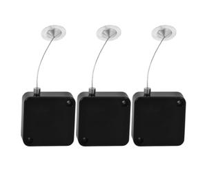 POPETPOP Retractable Anti Theft Cable Lock 3Pcs with Adjustable Cable Tether and End Lock for Mobile Phone and TV Display Security Compact 1.7 Inch