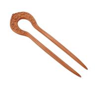 POPETPOP Retro Hairpin U Shaped Wood Hair Stick Pin Chinese Ancient Style Hairpin Decoration Vintage Hair Pin for Women for Updo Chignon Styling Accessory for Formal Occasions