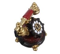 POPETPOP Retro Rotary Telephone Decor Resin Old Fashioned Phone Ornament for Home and Living Rooms, Classic Antique Desk Accent, Vintage Aesthetic Gift