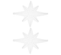 POPETPOP Reusable and Easy to Store Silicone Molds Octagonal Star 2pcs for Christmas Pendant Making for Window Pendant and Bag Ornament Crafts