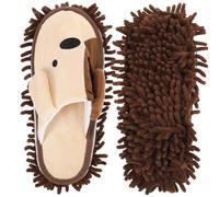 POPETPOP Reusable Chenille Mop Slippers 1 Pair Soft Cotton Cloth Floor Cleaning Slippers for Kitchen and Bathroom Use That Never Damage Surface Home Cleaning Tools