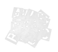 POPETPOP Reusable PVC Alphabet Letter Stencil Kit with Dual-Sided 4 Inch Templates for Developing Alphabet Skills and Outlines Suitable for Home and Travel Art Projects