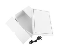 POPETPOP Reusable White Cardboard Present Box Foldable with Lid for Graduation and Retirement Packaging